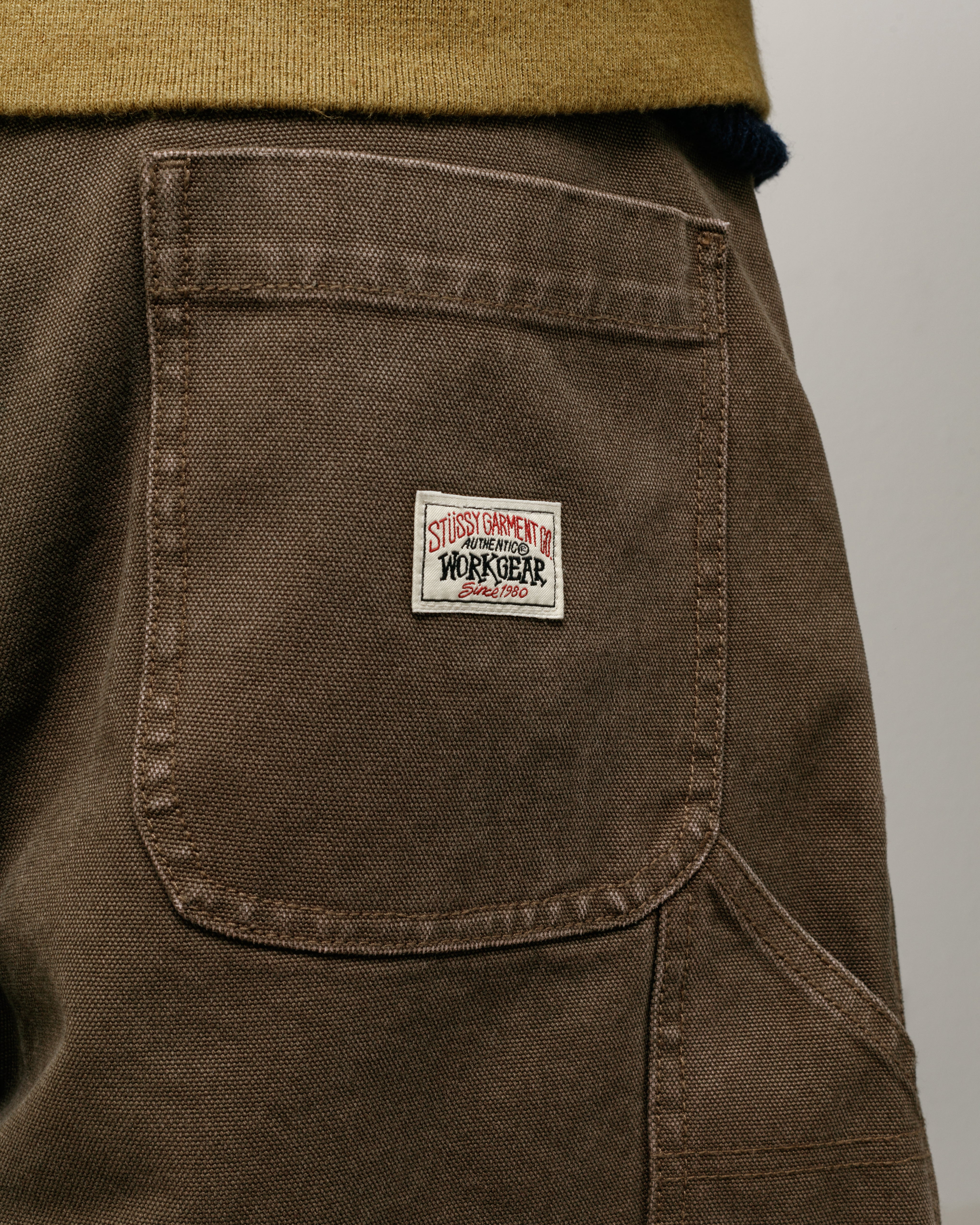 WASHED CANVAS WORK SHORT