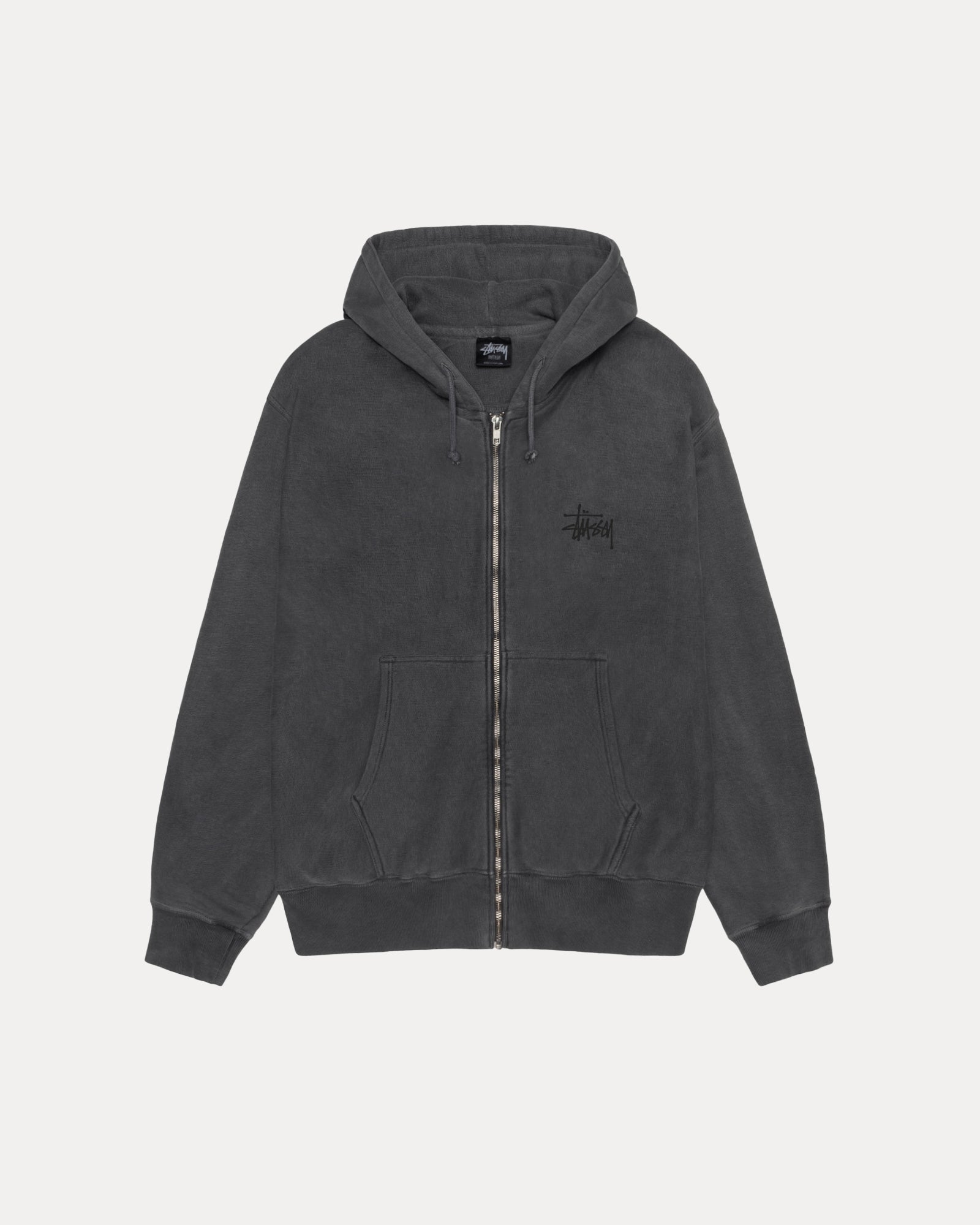 BASIC STÜSSY ZIP HOODIE PIGMENT DYED