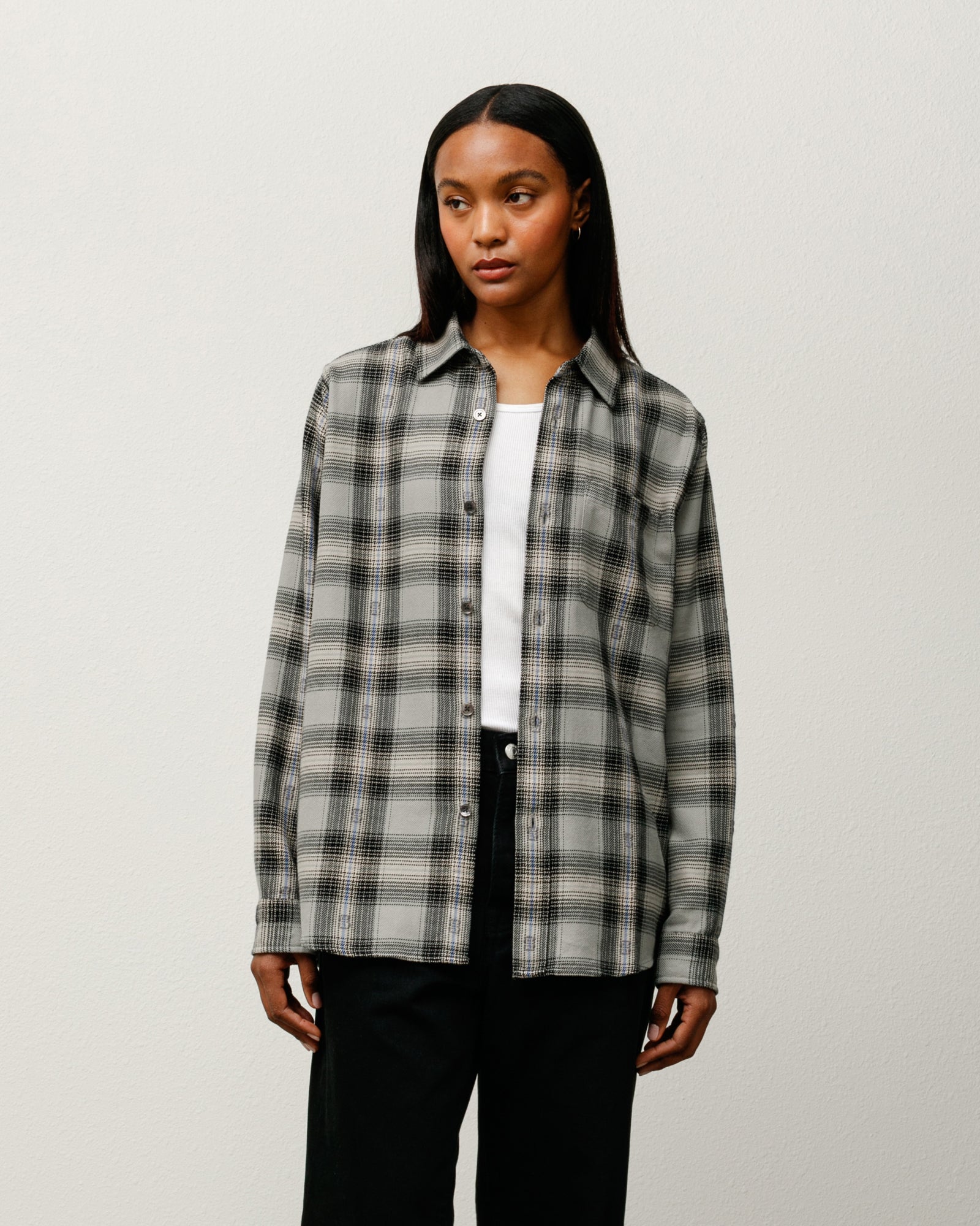 MOTIF PLAID SHIRT