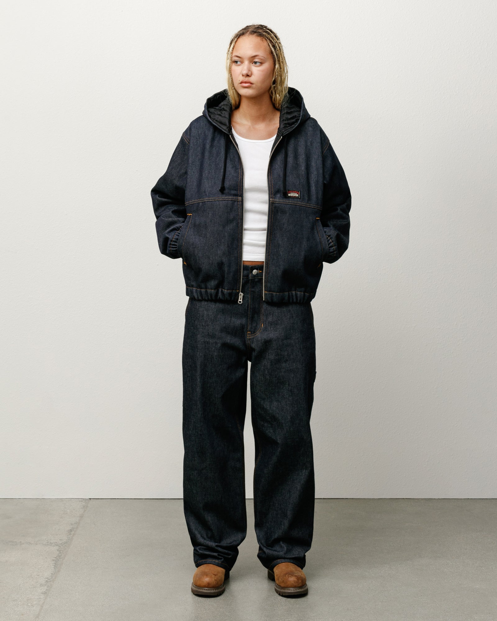 INSULATED WORK JACKET RAW DENIM